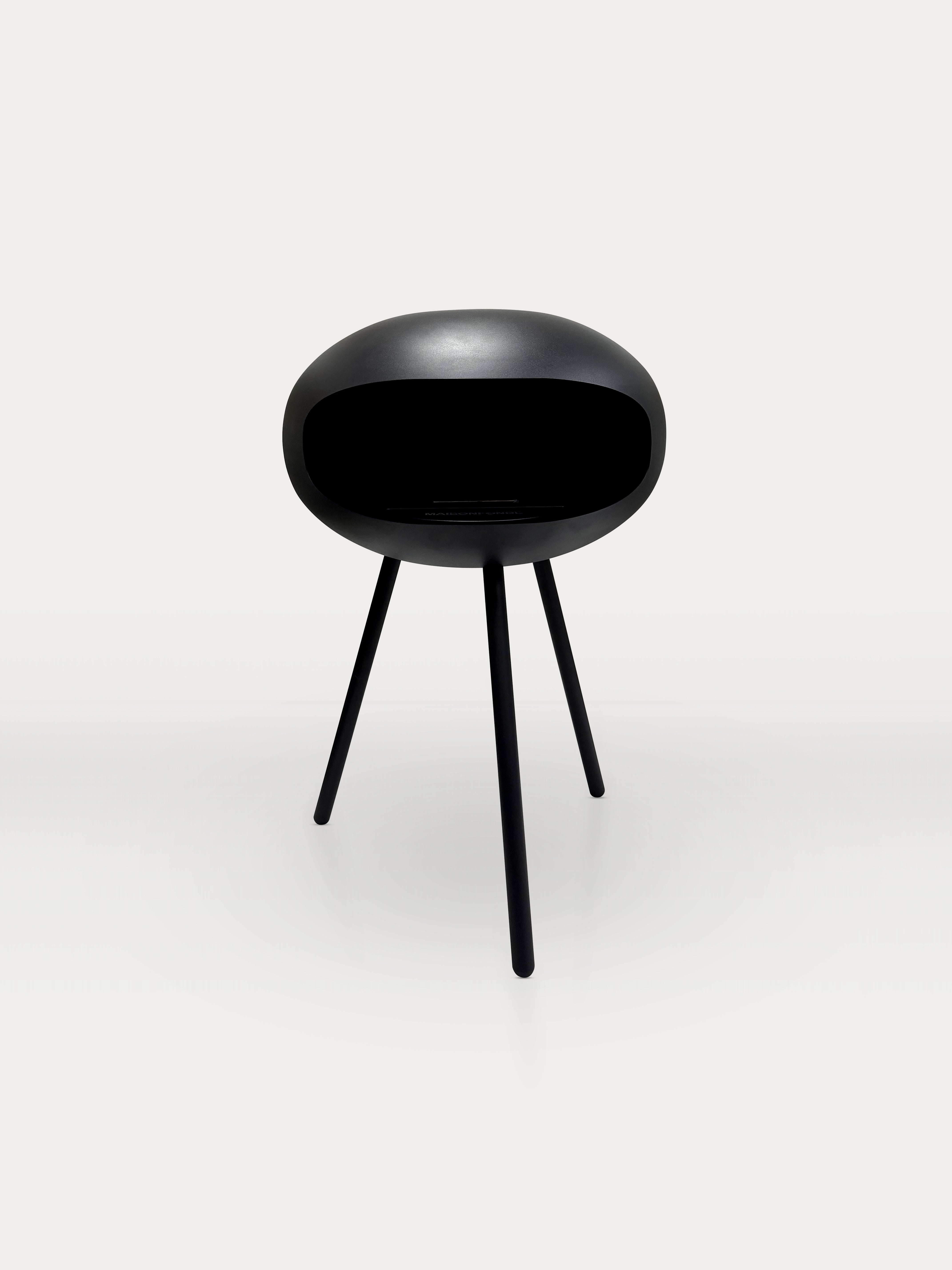Cheminée bio-éthanol design d’intérieur - Noir - 3 pieds