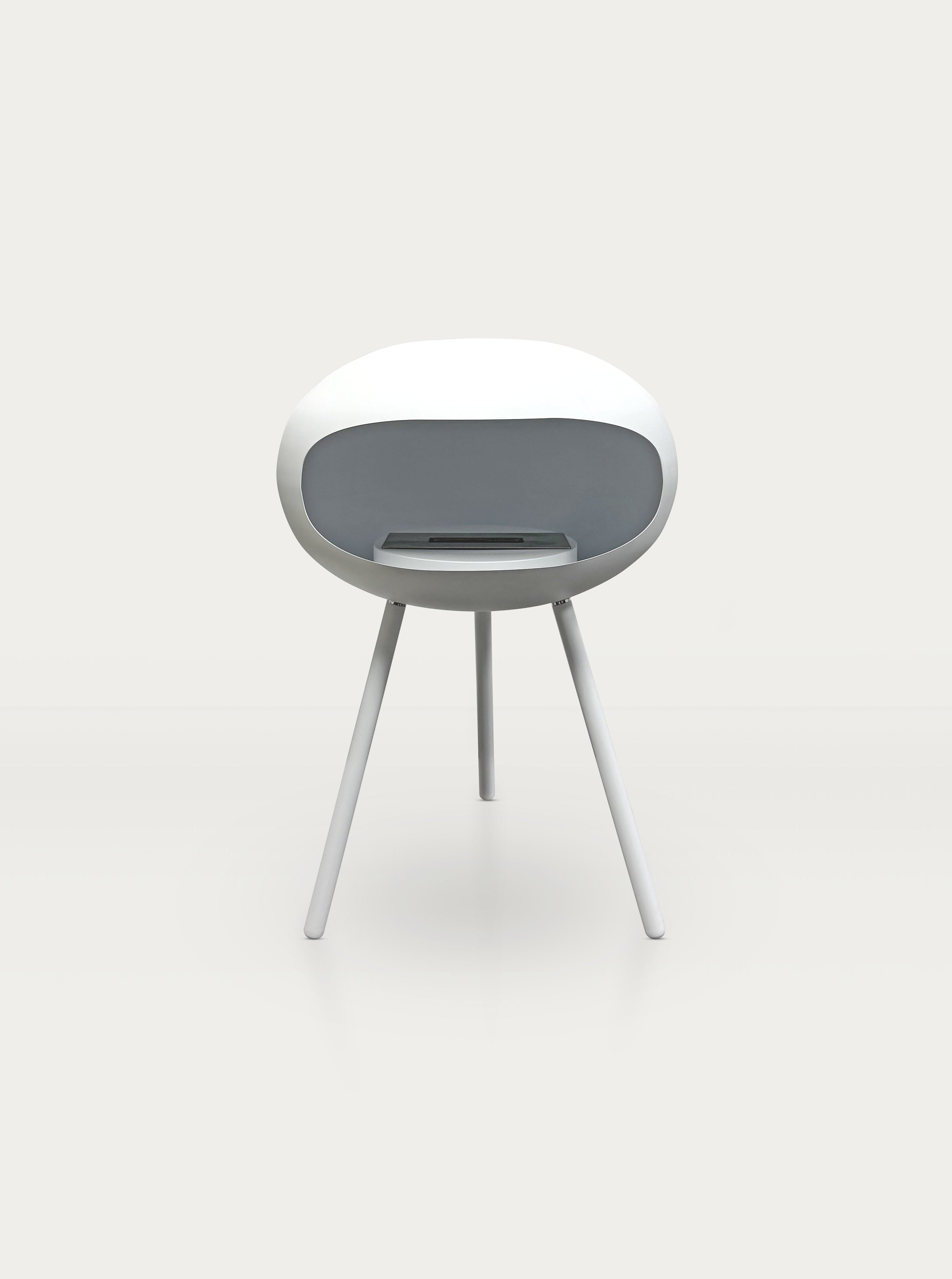 Cheminée bio-éthanol design d’intérieur - Blanche - 3 pieds